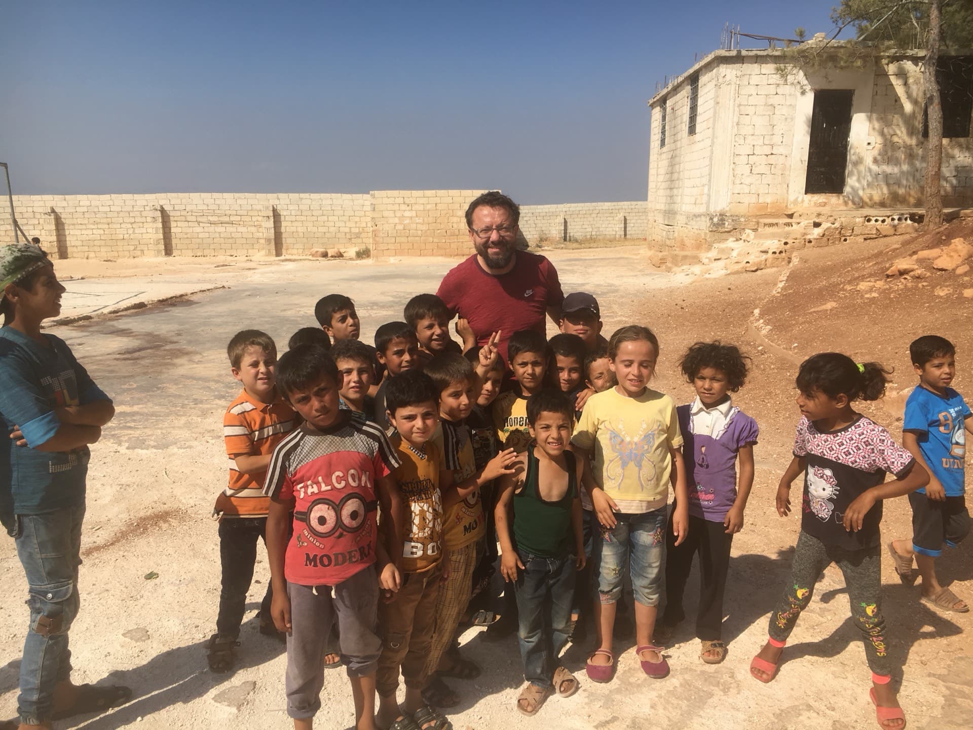Dr. Witta with children in Syria